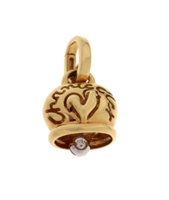 Charm Chantecler Woman Campanelle in Yellow Gold Diamante 0.02 Ct 18235 - 18235